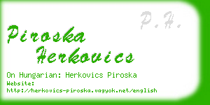 piroska herkovics business card